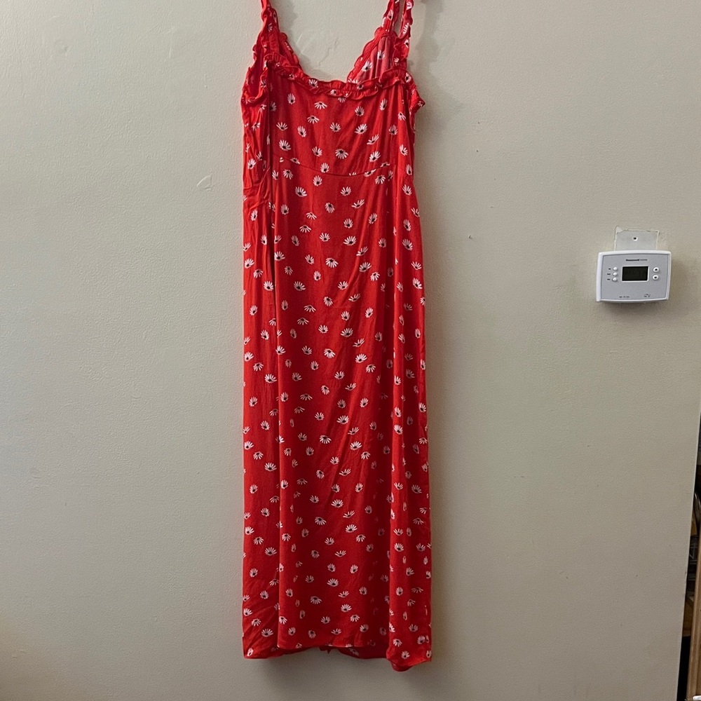 Aritzia Wilfred Red Floral Midi Dress - Picture 6 of 10